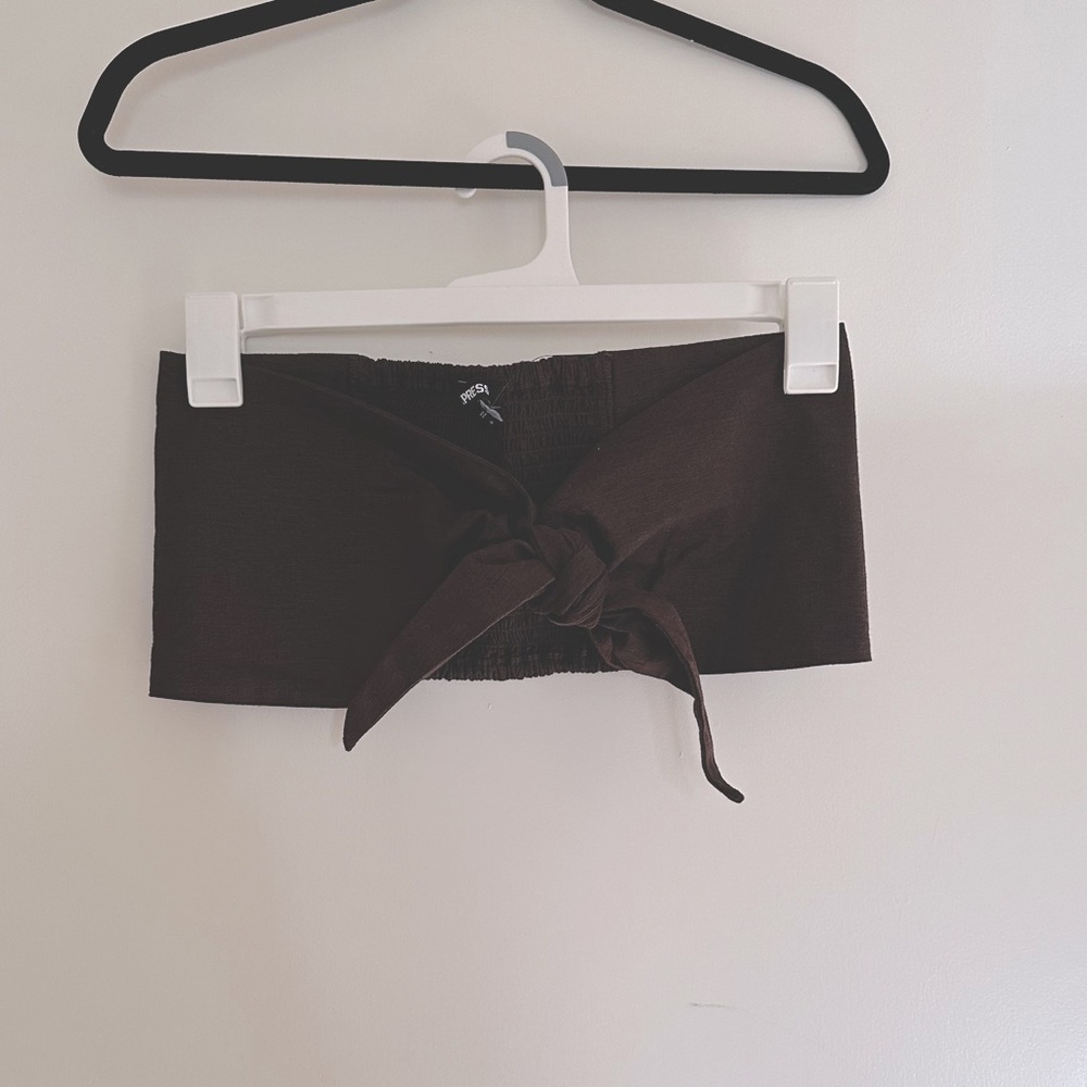 Express Brown Bandeau Top